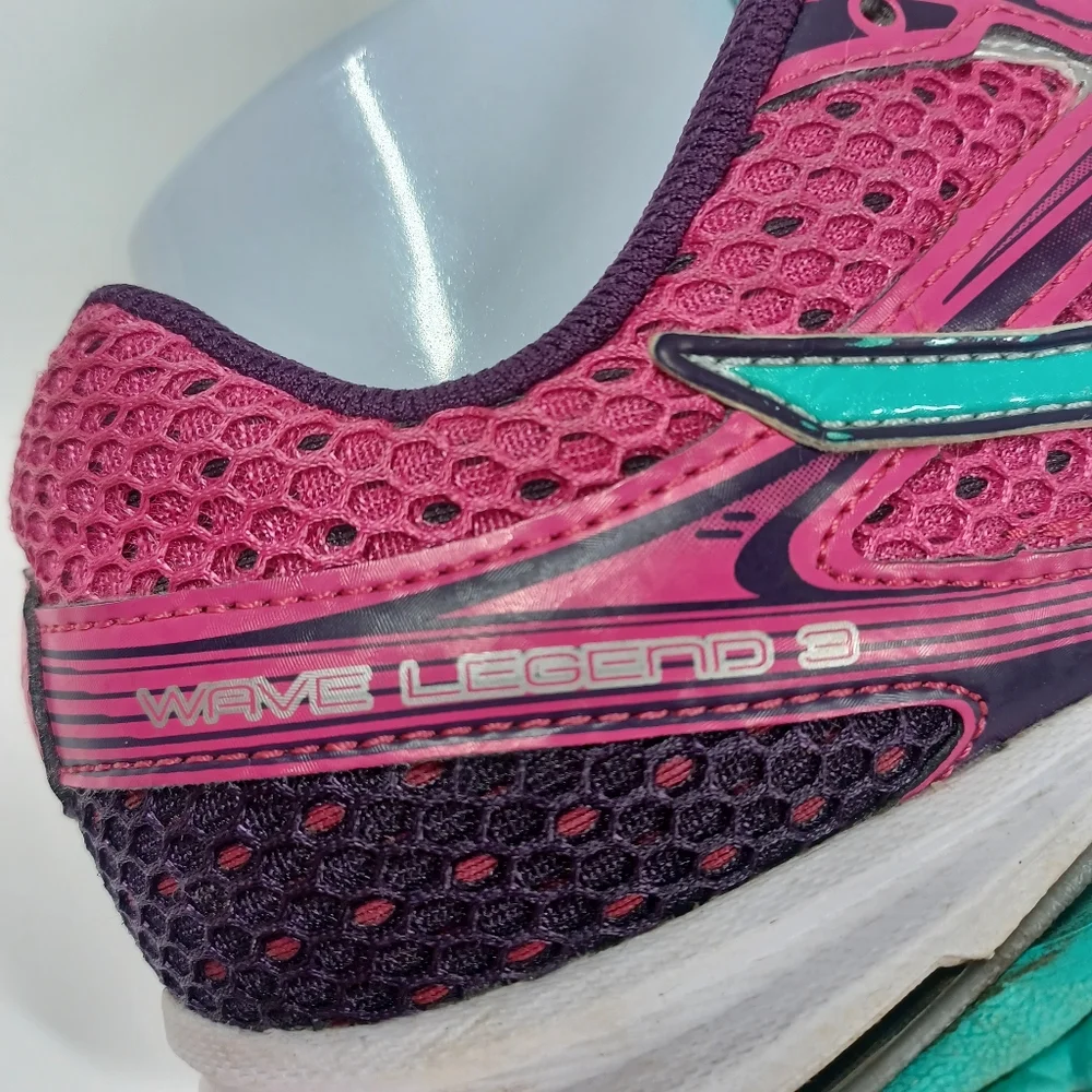 Mizuno Wave Legend 3 Pink Turquoise Trainers Sneakers Tennis Shoe Women's Size 7